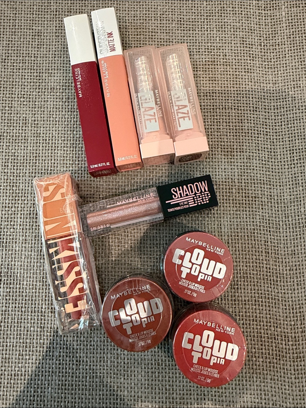Maybelline Lip & Cheek blush and eye tint superstay cloudtopia shaddow drip NEW